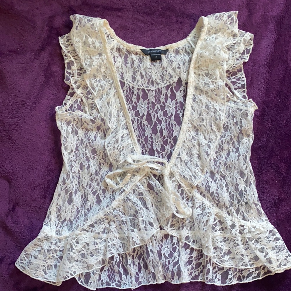 Women’s White lace top